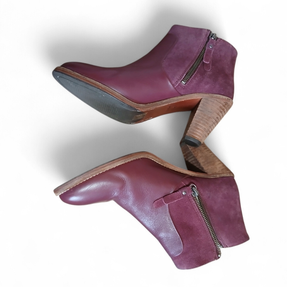 Boden Women's Size 10 US 41 EU Rich Plum Ankle Booties - Picture 6 of 12